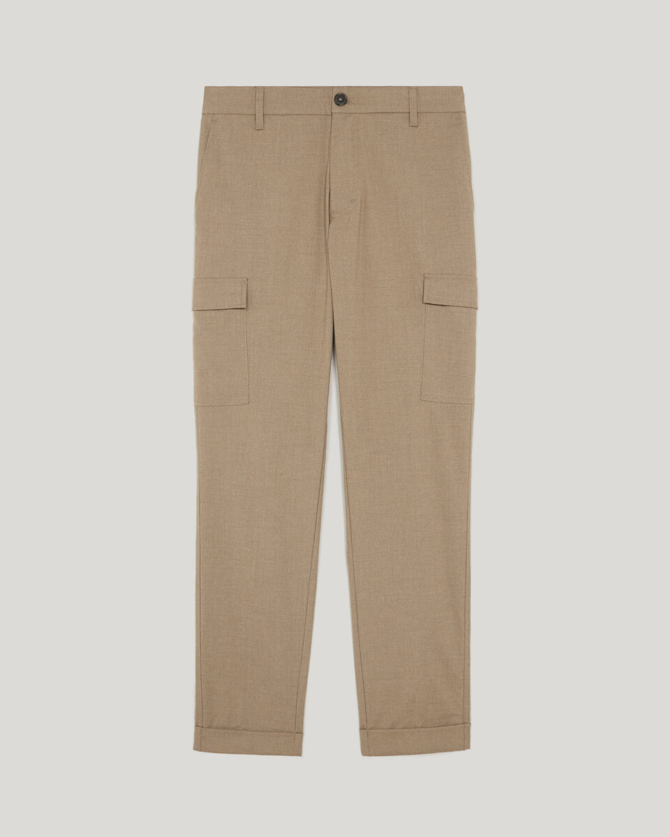 Flannel Cargo Pant, Latte, hi-res